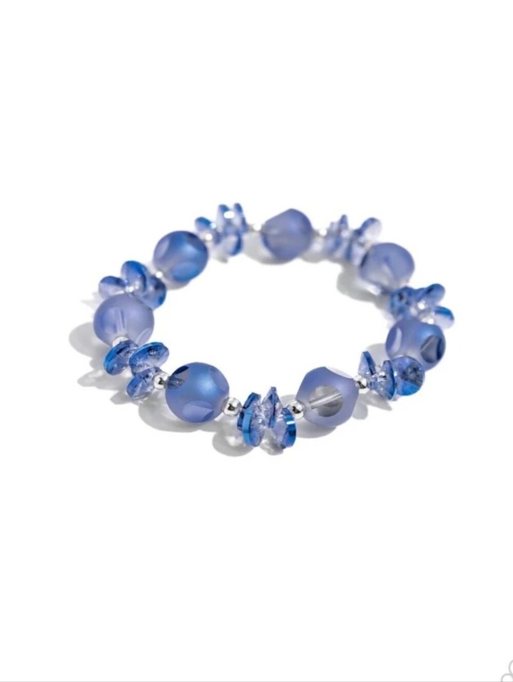 Let's Start At The FAIRY Beginning Blue Faceted Beaded Bracelet